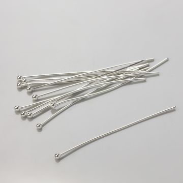 Szpilki z główką w kolorze srebrnym 40x0,5mm