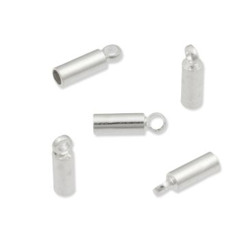 Posrebrzane końcówki do rzemieni i linek 1,2mm