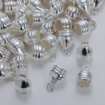 Rowkowane końcówki do rzemieni i sznurków 6.5x8.5mm