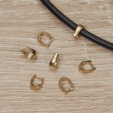 Srebrna, pozłacana krawatka do kamieni AG925 7,5mm