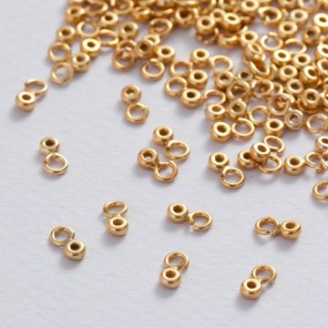 Srebrna, pozłacana krawatka ósemka AG925 3mm