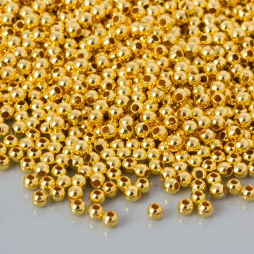 Srebrne kulki gładkie AG925 pozłacane 2mm