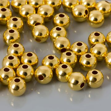 Srebrne kulki gładkie AG925 pozłacane 6mm