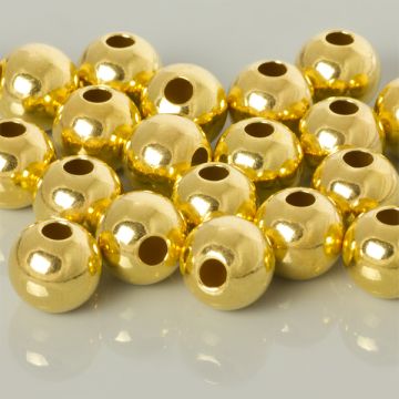 Srebrne kulki gładkie AG925 pozłacane 12mm