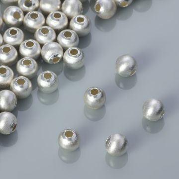 Srebrne kulki satynowane AG925 5mm