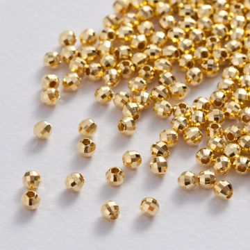 Srebrne kulki disco AG925 pozłacane 4mm