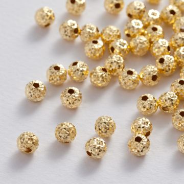 Srebrne kulki origami AG925 pozłacane 6mm