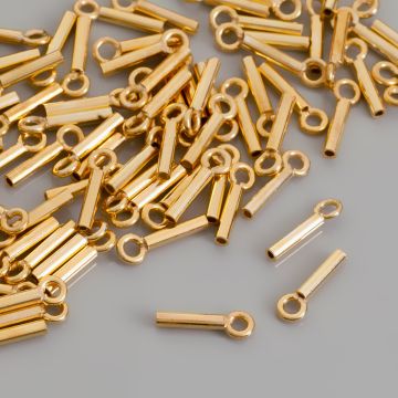 Końcówki do rzemieni i linek AG925 pozłacane 1mm