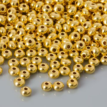 Srebrna przekładka dysk gładki AG925 pozłacany 3mm