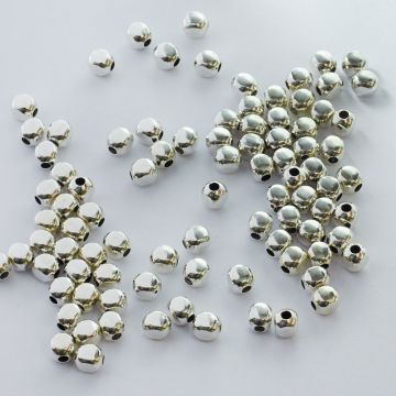 Srebrne kostki gładkie AG925 4,3mm