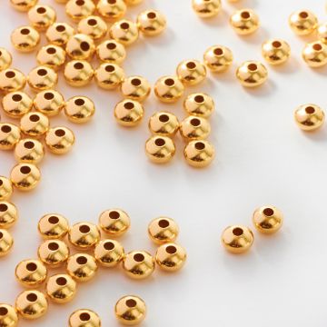 Srebrna przekładka dysk gładki AG925 pozłacany 4mm