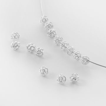 Srebrne kulki ażurowe AG925 4mm