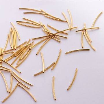 Srebrne rurki łuk AG925 pozłacane 1,5mmx2,5cm