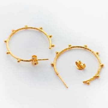 Srebrne kolczyki koła z kuleczkami AG925 30mm Srebrne kolczyki koła z kuleczkami AG925 30mm