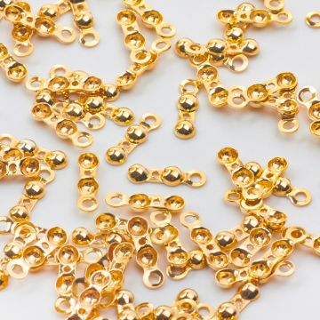 Srebrne łapaczki dziewczynki  do linek AG925 pozłacane 3mm