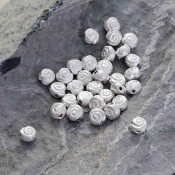 Srebrna przekładka satynowy ślimaczek AG925 6mm