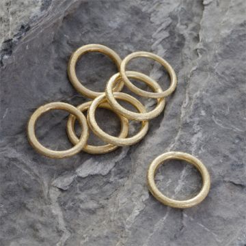 Srebrny satynowy krążek AG925 pozłacany 16mm