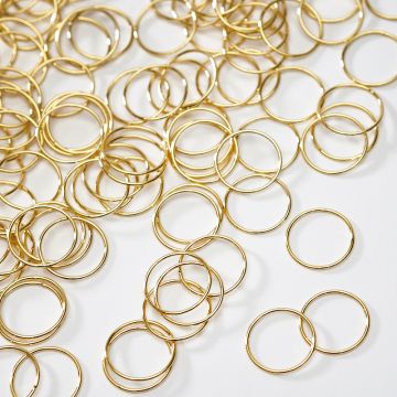 Srebrny łącznik pozłacany koło gładkie  AG925 17mm