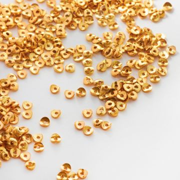 Srebrna przekładka krążek wygięty AG925 pozłacana 3mm