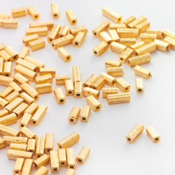 Srebrna rurka kwadratowa AG925 pozłacana 6mm