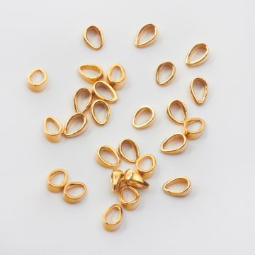 Srebrna krawatka gładka zwężana AG925 pozłacana 7x5mm