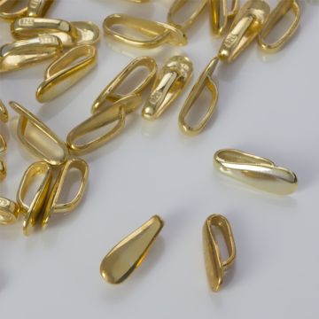 Srebrna krawatka łezka pozłacana  925 11mm