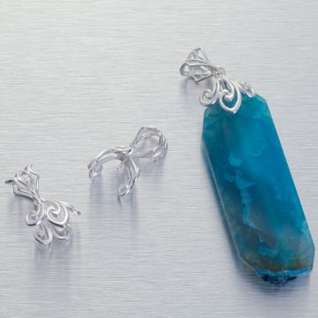 Srebrna krawatka sztyft z podwieszeniem AG925 26x15.5mm