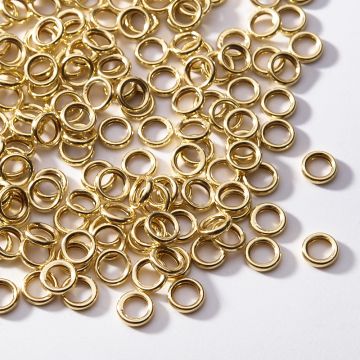 Srebrne kółeczka pełne AG925 pozłacane 8mm