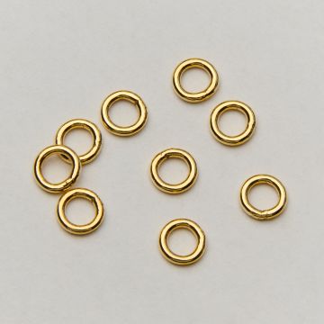 Srebrne kółko lutowane AG925 pozłacane 5x1mm