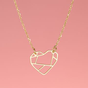 Srebrny pozłacany naszyjnik origami Gendai no kokoro AG925 44cm Srebrny pozłacany naszyjnik origami Gendai no kokoro AG925 44cm