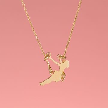 Srebrny pozłacany naszyjnik origami Suingu AG925 44cm Srebrny pozłacany naszyjnik origami Suingu AG925 44cm