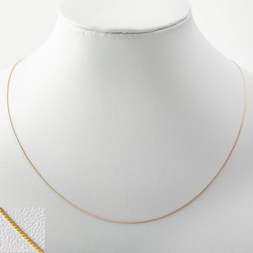 Srebrny łańcuszek linka z zapięciem AG925 pozłacany 45cm