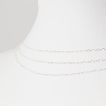 Srebrny łańcuszek forza gładki AG925 1.5mm