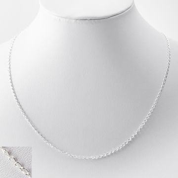 Srebrny łańcuszek rombo podłużny diamentowany z zapięciem AG925 45cm