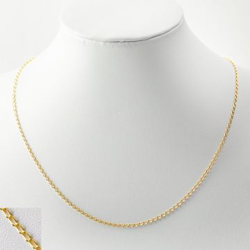 Srebrny łańcuszek rombo podłużny diamentowany z zapięciem AG925 pozłacany 45cm