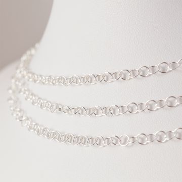 Srebrny łańcuszek kółeczka AG925 3.5mm