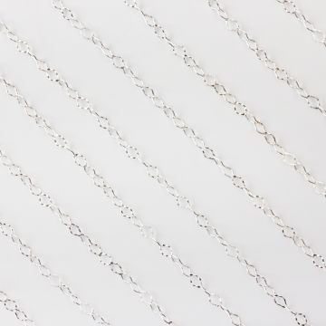Srebrny łańcuszek rombo karbowany AG925 3,2x4,5mm