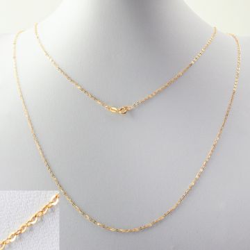 Srebrny łańcuszek forza płaski błyszczący z zapięciem 60cm AG925 1,5x1,7mm