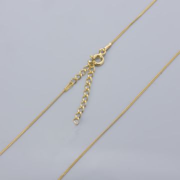 Srebrny łańcuszek pancerka gotowy z przedłużką  AG925 pozłacany 44cm