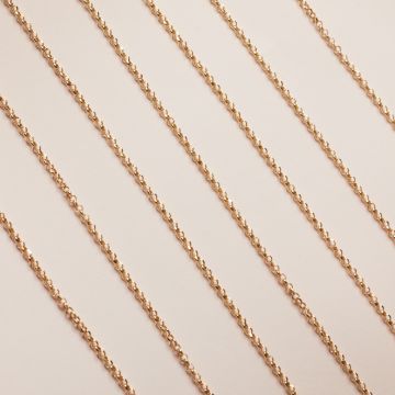 Srebrny, pozłacany łańcuch rolo diamentowany AG925 1,7mm