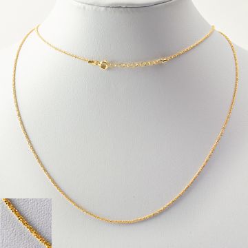 Łańcuszek lisi ogon margerita  AG925 pozłacany 45cm