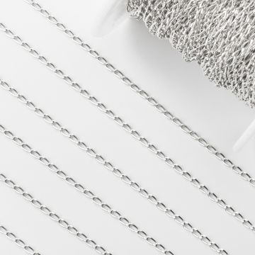 Srebrny łańcuszek rolo podłużny diamentowany AG925 4,5x2mm