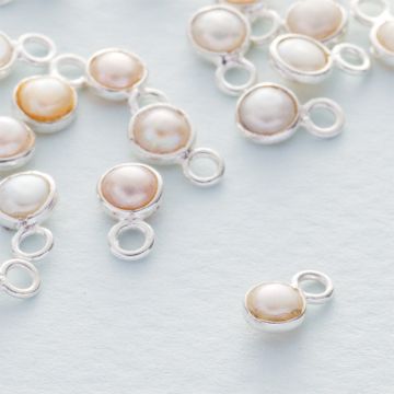 Perła naturalna zawieszka w okuciu AG925 3mm