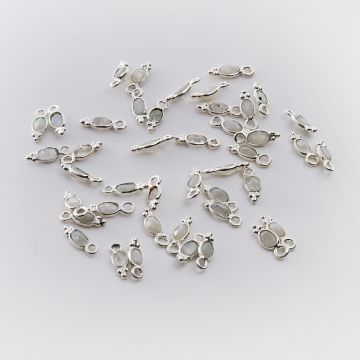 Srebrna zawieszka kamień księżycowy w srebrnym okuciu AG925 4,5mm