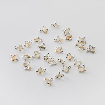 Srebrna zawieszka cytryn w srebrnym okuciu AG925 7mm