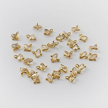 Srebrna zawieszka cytryn w srebrnym okuciu AG925 pozłacana 7mm