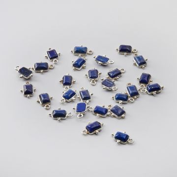 Srebrna zawieszka lapis lazuli w srebrnym okuciu AG925 7x5mm