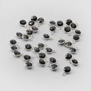 Srebrna zawieszka onyks w srebrnym okuciu AG925 5,5mm