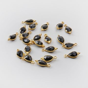 Srebrna zawieszka onyks w srebrnym okuciu AG925 9mm