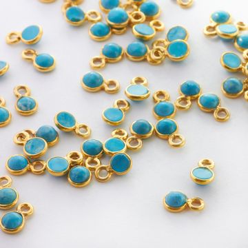 MAGnezyt niebieski w okuciu AG925 4mm